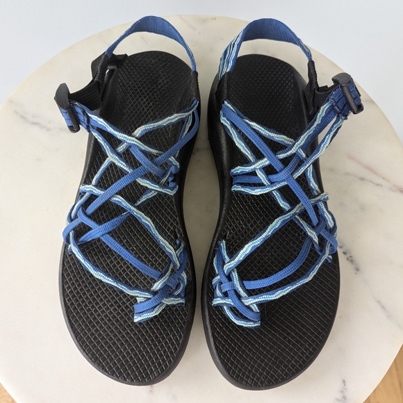 Chaco Women's ZX/3 Blue Strappy Outdoor Adventure Sandals - Picture 2 of 10